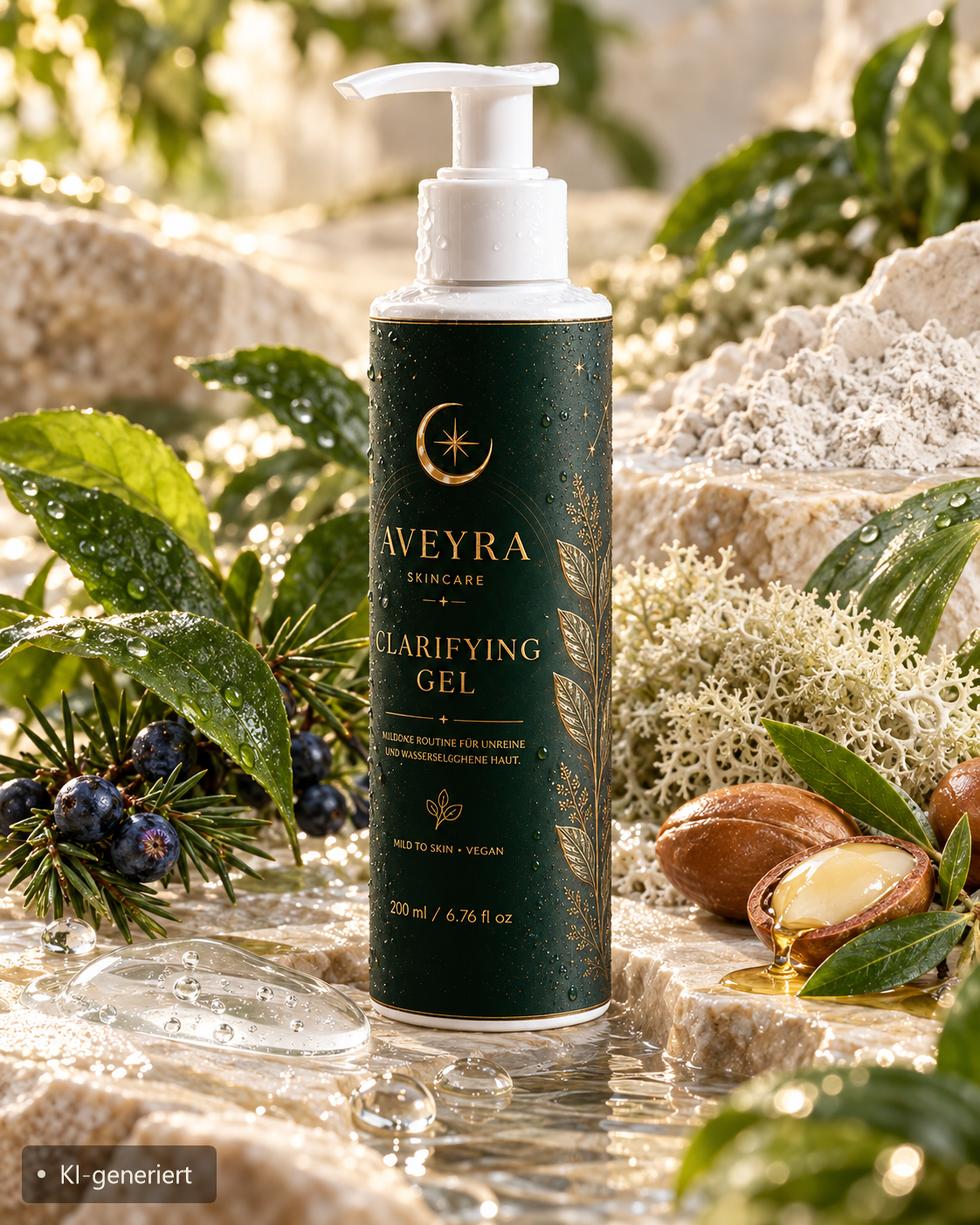 Aveyra Clarifying Gel in Szene (KI-generiertes Bild)
