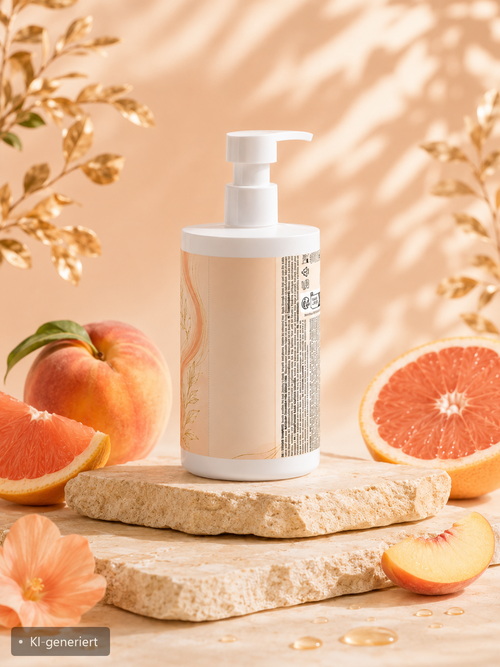 Aveyra Colour Care Shampoo, Detailansicht (KI-generiertes Bild)