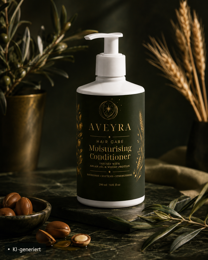 Aveyra Moisturising Conditioner, Produktansicht (KI-generiertes Bild)