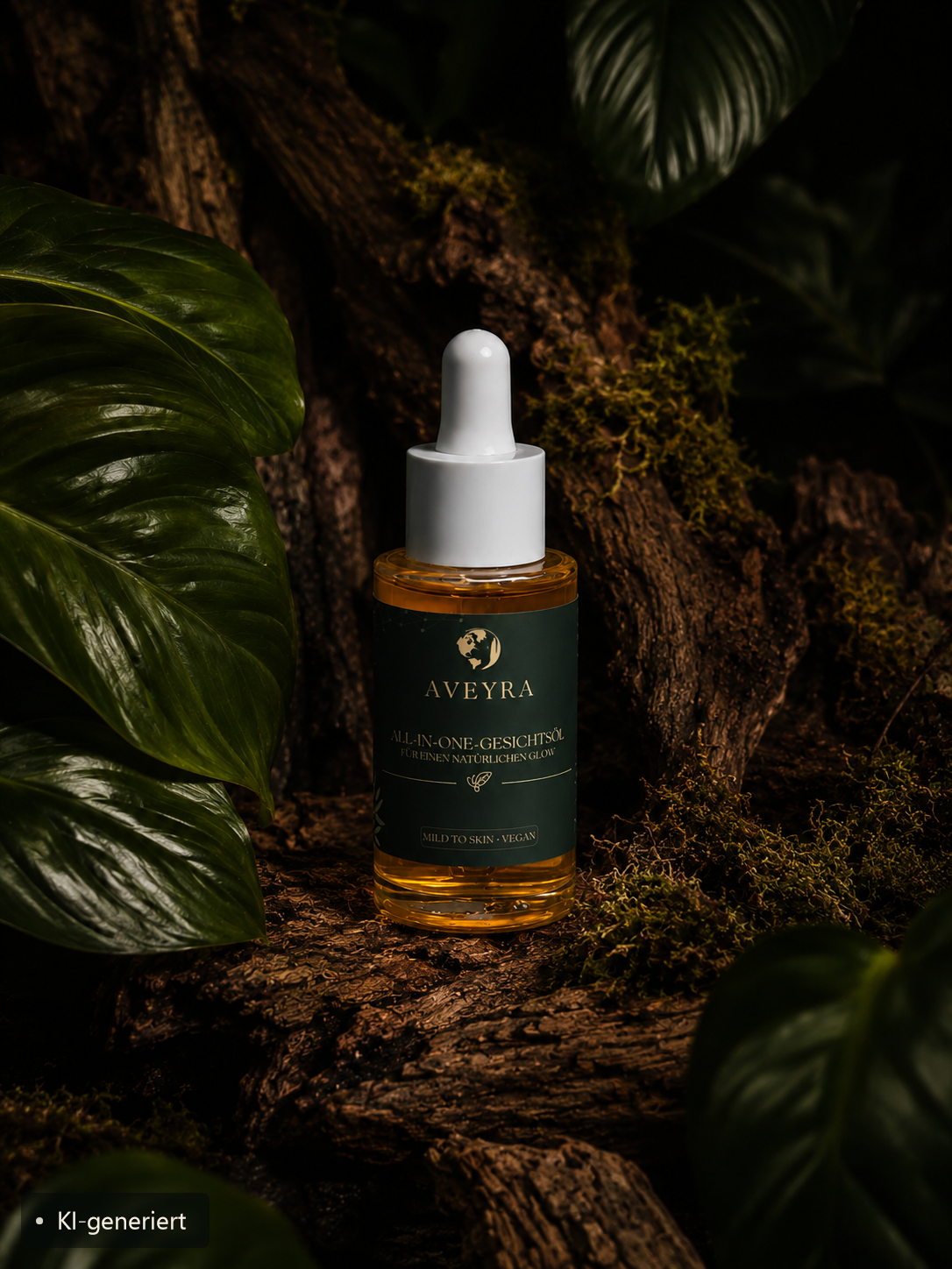 Aveyra All-In-One Facial Oil, Flasche (KI-generiertes Bild)